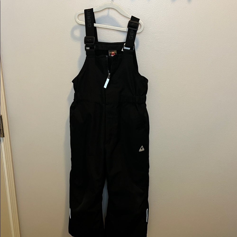 Gerry Kids Black Snow Bib Overalls with Adjustable Straps